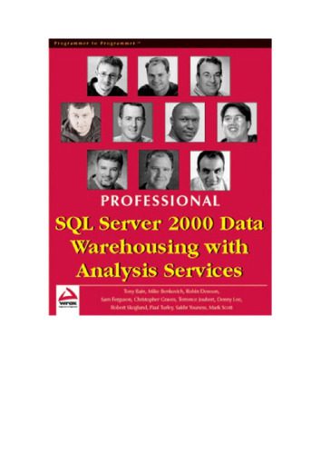 دانلود نسخه کامل کتاب Professional SQL Server 2000 data warehousing with analysis services