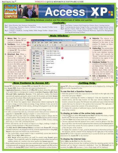 دانلود نسخه کامل کتاب Access XP Laminate Reference Chart (Quickstudy: Computer)