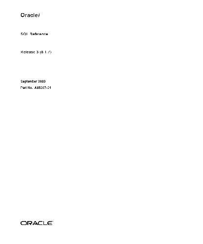 دانلود کتاب Oracle 8i SQL Reference – مرجع Oracle 8i SQL