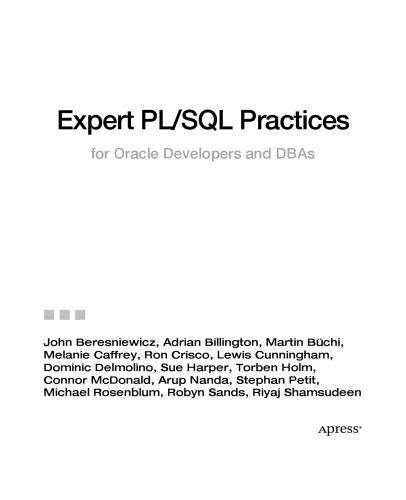 دانلود نسخه کامل کتاب Expert PL/SQL Practices: for Oracle Developers and DBAs