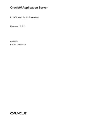 دانلود نسخه کامل کتاب Oracle PL/SQL Web Toolkit Reference
