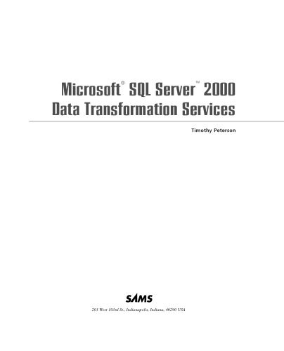 دانلود نسخه کامل کتاب Microsoft SQL Server 2000 Data Transformation Services