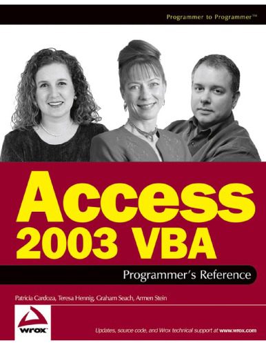 دانلود نسخه کامل کتاب Access 2003 VBA Programmer’s Reference