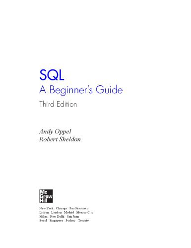 دانلود نسخه کامل کتاب SQL : a beginner’s guide