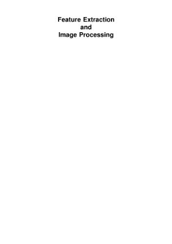 دانلود نسخه کامل کتاب Feature Extraction and Image Processing