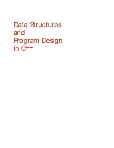 دانلود نسخه کامل کتاب Data Structures and Program Design in C++