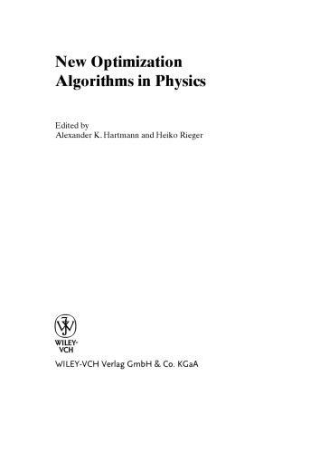 دانلود نسخه کامل کتاب New Optimization Algorithms in Physics