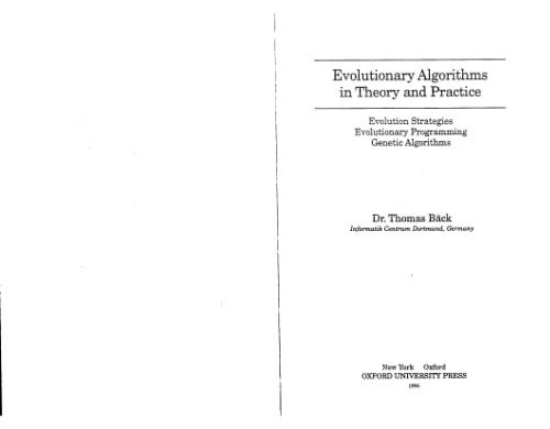 دانلود نسخه کامل کتاب Evolutionary Algorithms in Theory and Practice: Evolution Strategies, Evolutionary Programming, Genetic Algorithms