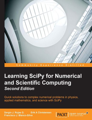 دانلود نسخه کامل کتاب Learning SciPy for Numerical and Scientific Computing Second Edition