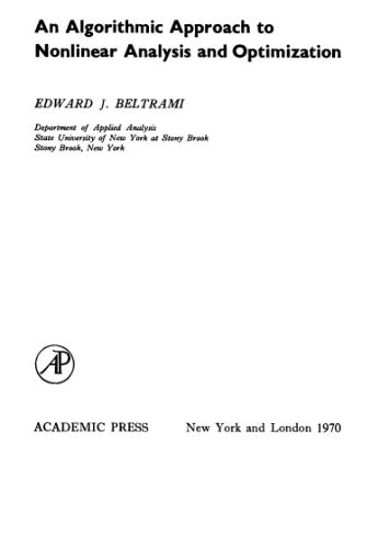 دانلود نسخه کامل کتاب An Algorithmic Approach to Nonlinear Analysis and Optimization