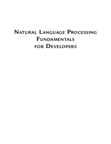 دانلود نسخه کامل کتاب Natural Language Processing Fundamentals for Developers