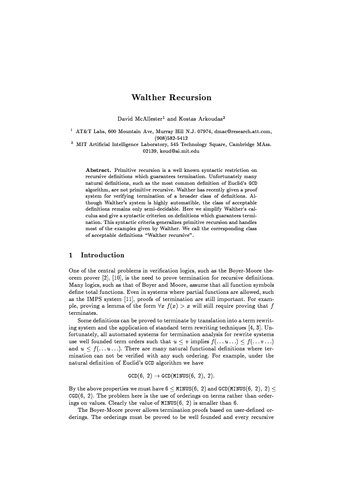 دانلود نسخه کامل کتاب Walther recursion
