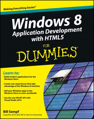 دانلود نسخه کامل کتاب Windows 8 Application Development with HTML5 For Dummies