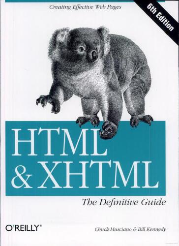 دانلود نسخه کامل کتاب HTML & XHTML: The Definitive Guide, 6th edition