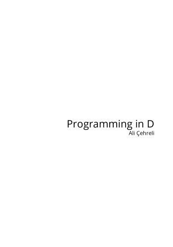 دانلود نسخه کامل کتاب Programming in D: Tutorial and Reference
