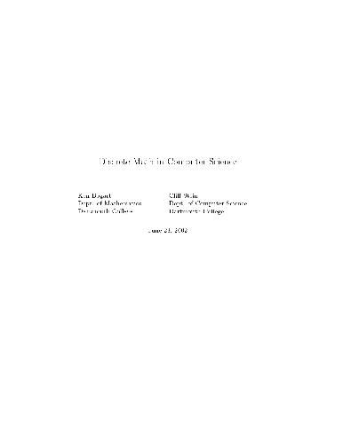 دانلود نسخه کامل کتاب Discrete Math in Computer Science