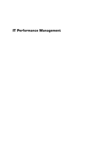 دانلود نسخه کامل کتاب IT Performance Management (Computer Weekly Professional)