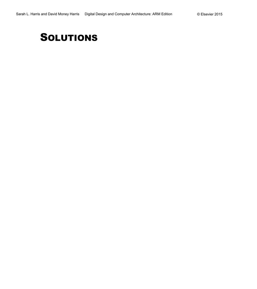 دانلود نسخه کامل کتاب Digital Design and Computer Architecture ARM Edition solution manual