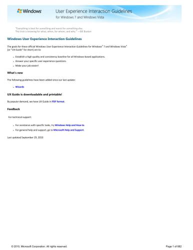 دانلود نسخه کامل کتاب Microsoft. Windows User Experience Interaction Guidelines