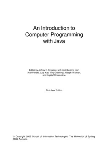 دانلود نسخه کامل کتاب An Introduction to Computer Programming with Java