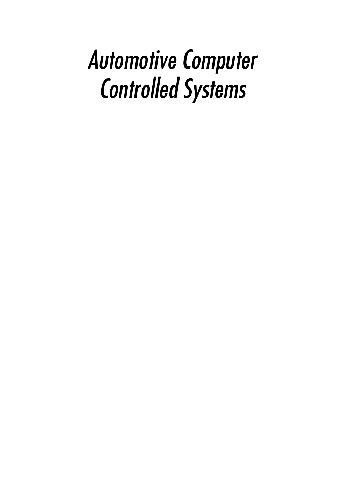 دانلود نسخه کامل کتاب Automotive Computer Controlled Systems: Diagnostic Tools And Technique