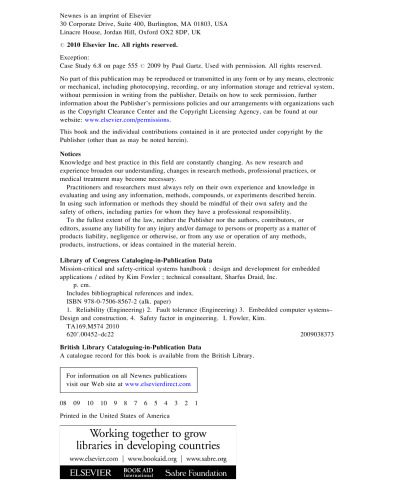 دانلود نسخه کامل کتاب Mission-Critical and Safety-Critical Systems Handbook. Design and Development for Embedded Applications