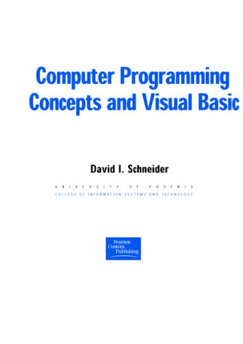 دانلود نسخه کامل کتاب Computer programming concepts and visual basic