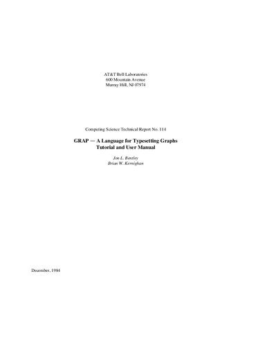 دانلود نسخه کامل کتاب GRAP – A Language for Typesetting Graphs: Tutorial and User Manual