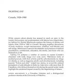 دانلود کتاب Fighting Fat: Canada, 1920-1980 – مبارزه با چربی: کانادا، 1920-1980
