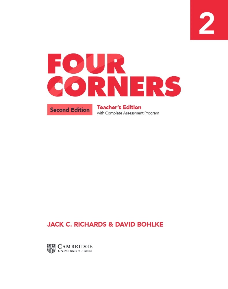 کتاب Four Corners Level 2 Teacher’s Book, 2nd Edition (فور کرنرز سطح ۲ – کتاب معلم، ویرایش دوم) نسخه انگلیسی PDF