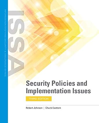 دانلود نسخه کامل کتاب زبان اصلی Security Policies and Implementation Issues (Information Systems Security & Assurance) PDF