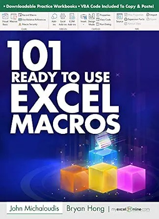دانلود نسخه کامل کتاب 101 Ready To Use Microsoft Excel Macros (101 Excel Series Book 2)