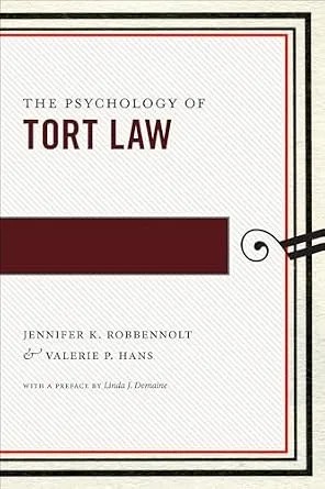دانلود نسخه کامل کتاب زبان اصلی The Psychology of Tort Law (Psychology and the Law Book 2) PDF