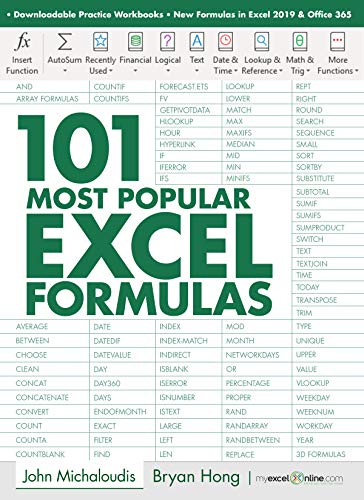 دانلود نسخه کامل کتاب 101 Most Popular Excel Formulas (101 Excel Series Book 1)