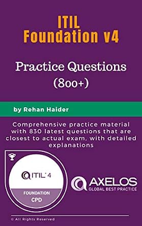 دانلود نسخه کامل کتاب ITIL v4 Foundation Certification: Practice Questions (Certification Practice)