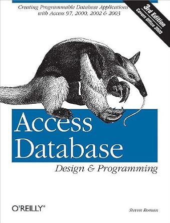 دانلود نسخه کامل کتاب Access Database Design & Programming: Creating Programmable Database Applications with Access 97, 2000, 2002 & 2003 (Nutshell Handbooks)