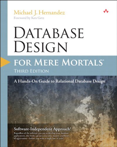 دانلود نسخه کامل کتاب Database Design for Mere Mortals: A Hands-On Guide to Relational Database Design 3rd Edition