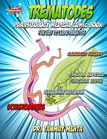 دانلود نسخه کامل کتاب Trematodes: parasitology medical comic book: Fun way to learn parasites