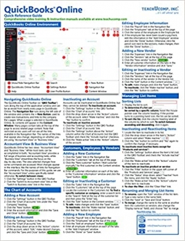کتاب QuickBooks Online Quick Reference Training Card – Laminated Tutorial Guide Cheat Sheet (Instructions and Tips)