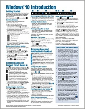 کتاب Windows 10 Introduction Quick Reference Guide (Cheat Sheet of Instructions, Tips & Shortcuts – Laminated) Updated Nov 2020