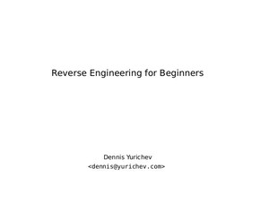 دانلود کتاب Reverse Engineering for Beginners