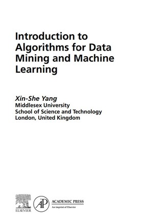 دانلود کتاب Introduction to algorithms for data mining and machine learning