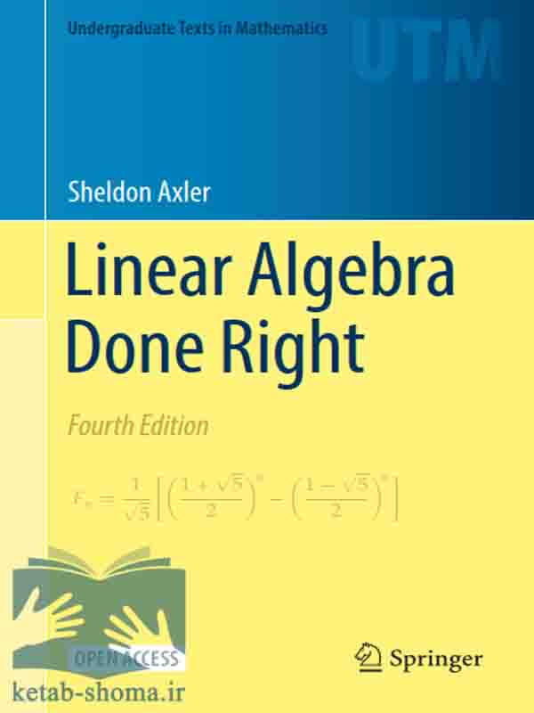 کتاب جبر خطی شلدون اکسلر2024 (ویراست 4)(Linear Algebra Done Right)