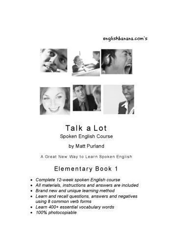 دانلود نسخه کامل کتاب Talk a Lot Spoken English Course: Bk. 1: Elementary