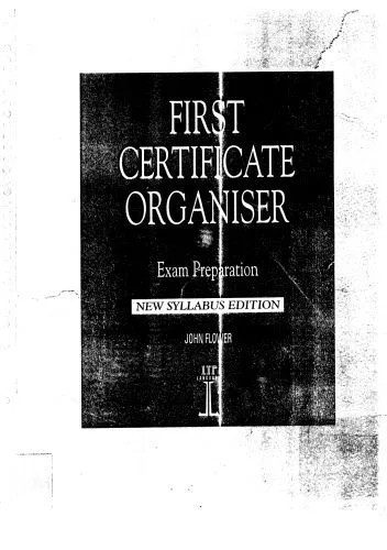دانلود نسخه کامل کتاب First Certificate Organiser