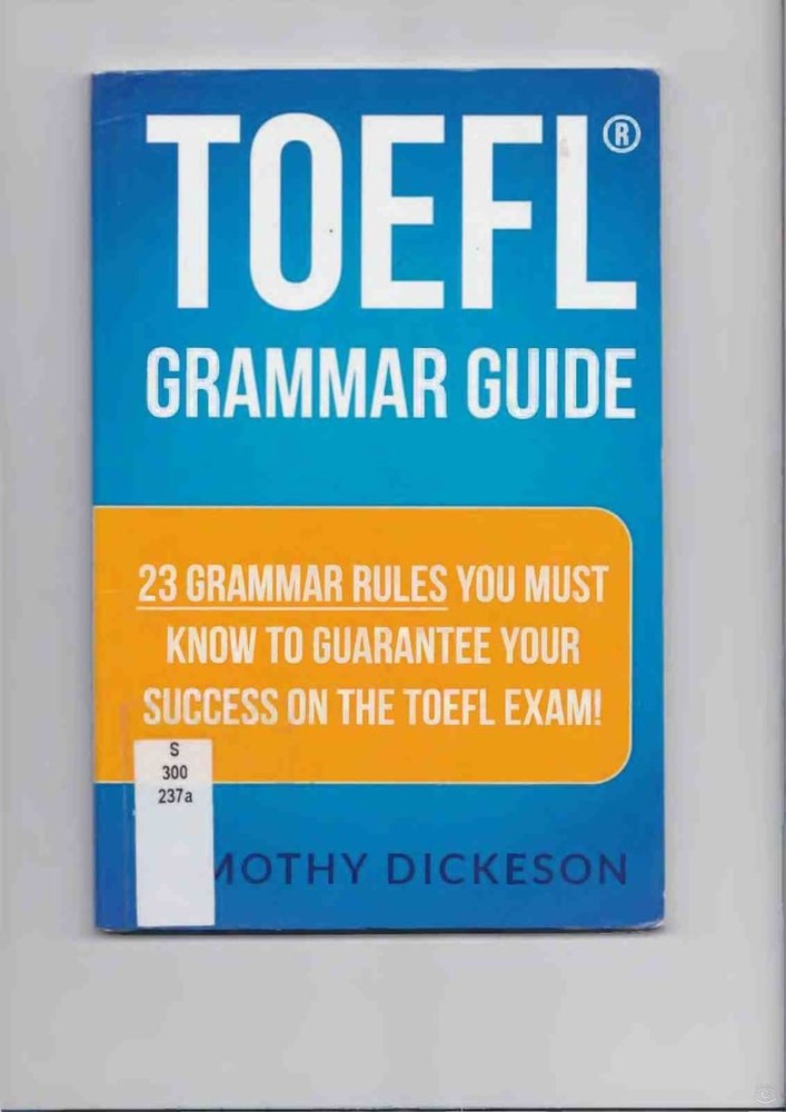 دانلود کتاب dickeson t toefl grammar guide