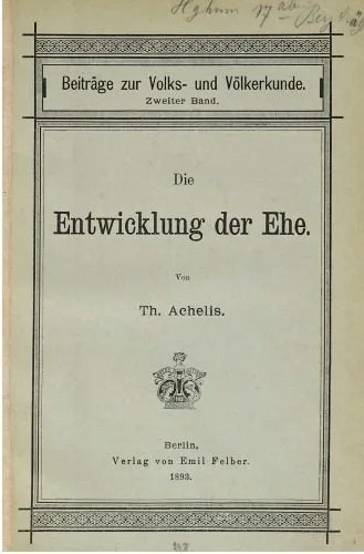 دانلود نسخه کامل کتاب Die Entwicklung der Ehe