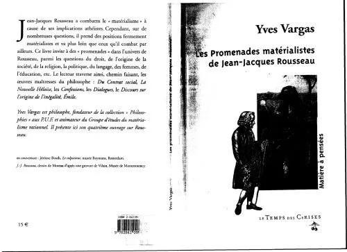 دانلود نسخه کامل کتاب Les promenades matérialistes de Jean-Jacques Rousseau