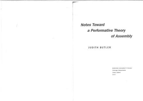 دانلود نسخه کامل کتاب Notes Toward a Performative Theory of Assembly