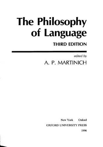 دانلود نسخه کامل کتاب The Philosophy of Language